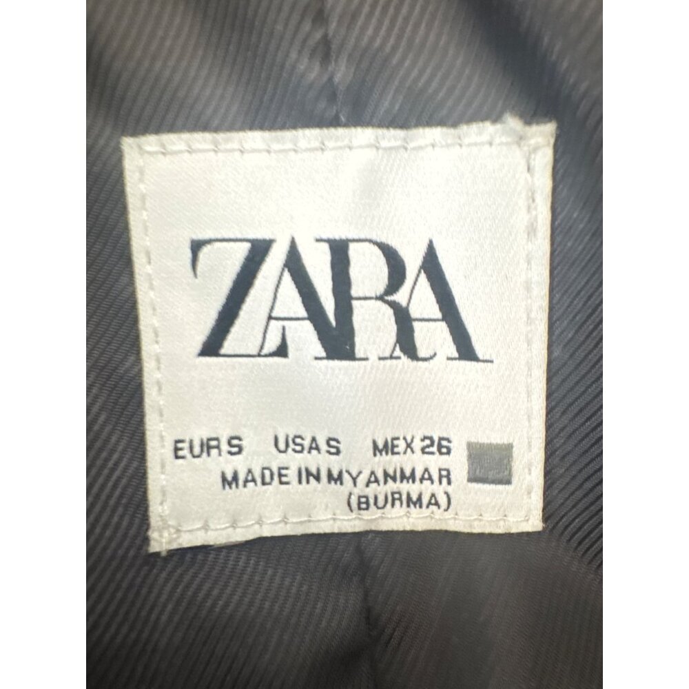 ZARA Womens Small Black Coat Long Length 2 Button NWOT - Picture 3 of 14